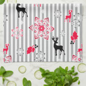 kerstpatronen theedoek (Gevouwen)