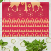 kerstpatronen theedoek (Gevouwen)