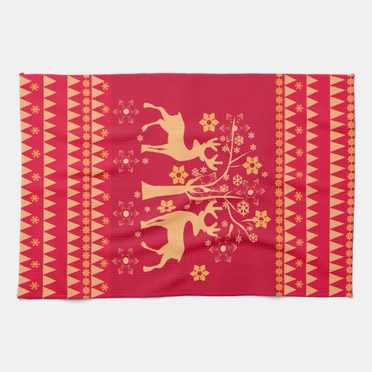 kerstpatronen theedoek (Horizontaal)