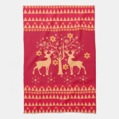 kerstpatronen theedoek (Verticaal)