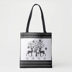 kerstpatronen tote bag
