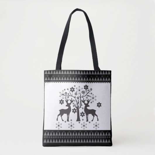kerstpatronen tote bag (Voorkant)