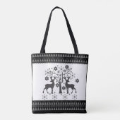 kerstpatronen tote bag (Achterkant)