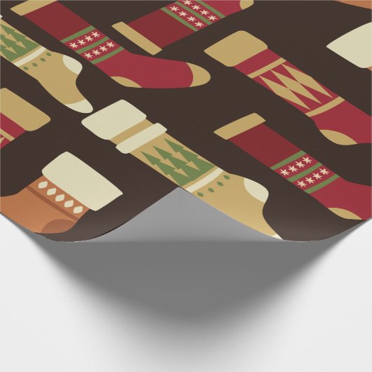 kerstpatronen voor Sokken Cadeaupapier (Hoek)