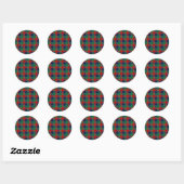 Kerstpatroon 105 ronde sticker (Vel)