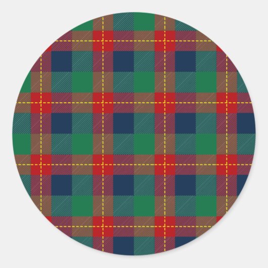 Kerstpatroon 105 ronde sticker (Voorkant)
