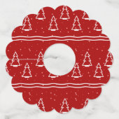 Kerstpatroon 116 wijnglaslabel (Voorkant)