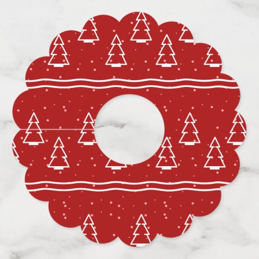 Kerstpatroon 116 wijnglaslabel (Voorkant)