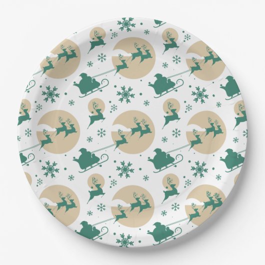 Kerstpatroon 118 papieren bordje (Voorkant)