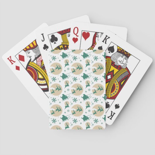 Kerstpatroon 118 pokerkaarten (Achterkant)
