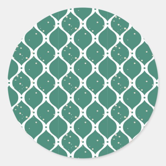 Kerstpatroon 119 ronde sticker (Voorkant)