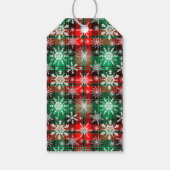 kerstpatroon 1 geplakt en snowflakes cadeaulabel (Achterkant)