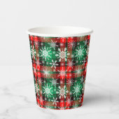 kerstpatroon 1 geplakt en snowflakes papieren bekers (Achterkant)