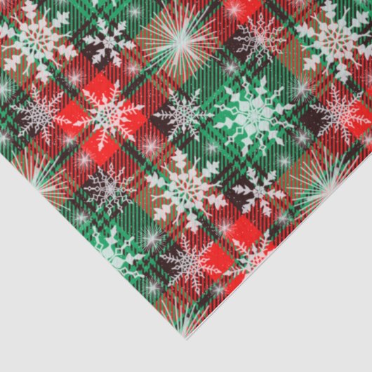 kerstpatroon 1 geplakt en snowflakes tissuepapier (Detail)