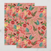 Kerstpatroon 2 bedankkaart (Voorkant / Achterkant)