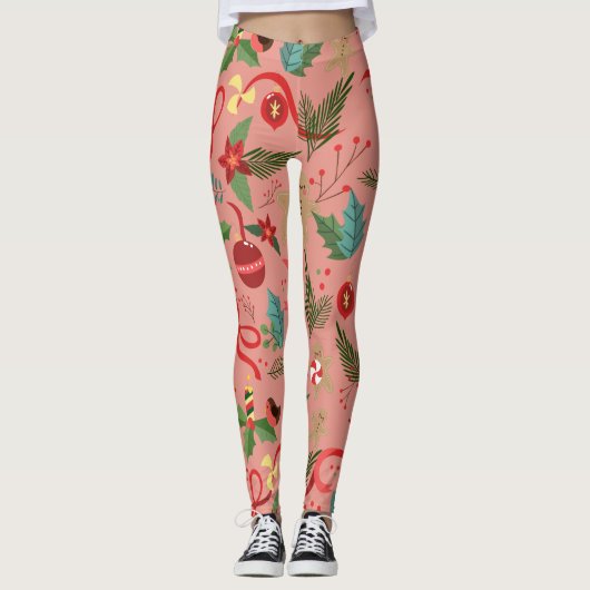 Kerstpatroon 2 leggings (Voorkant)