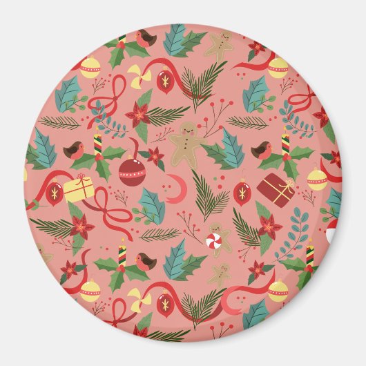 Kerstpatroon 2 magneet (Voorkant)