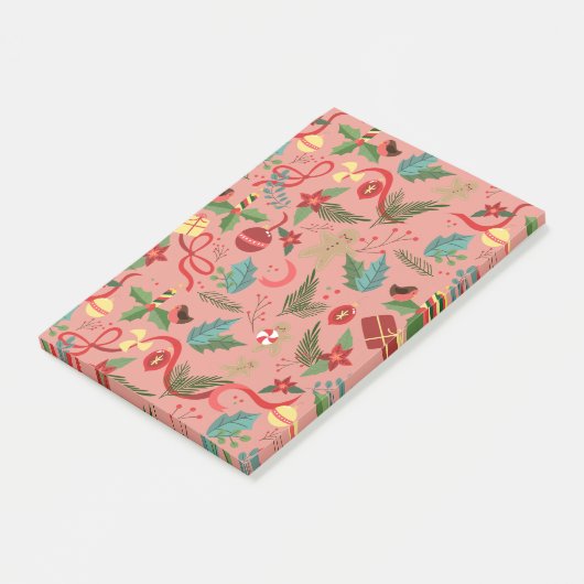 Kerstpatroon 2 post-it® notes (Schuin)
