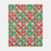 kerstpatroon 2 voor spelvlokken en snowflakes fleece deken (Voorkant)