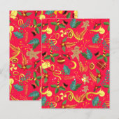 Kerstpatroon 6 briefkaart (Voorkant / Achterkant)