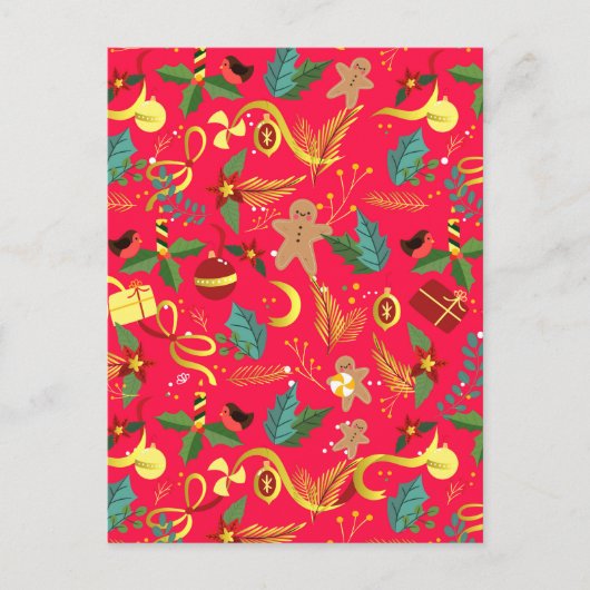 Kerstpatroon 6 feestdagenkaart (Voorkant)