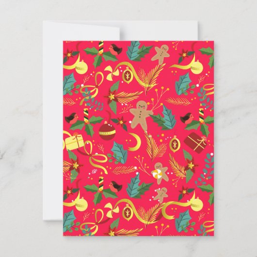 Kerstpatroon 6 notitiekaartje (Voorkant)