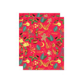 Kerstpatroon 6 notitiekaartje (Voorkant / Achterkant in situ)