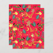 Kerstpatroon 6 notitiekaartje (Voorkant / Achterkant)