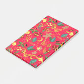 Kerstpatroon 6 post-it® notes (Schuin)