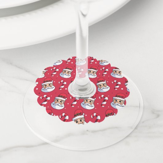 Kerstpatroon 89 wijnglaslabel (Dichtbij)