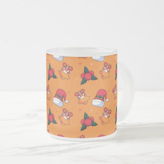 Kerstpatroon 90 matglas koffiemok (Voorkant rechts)