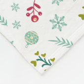 Kerstpatroon Aangepaste familiefoto Fleece Deken (Hoek)