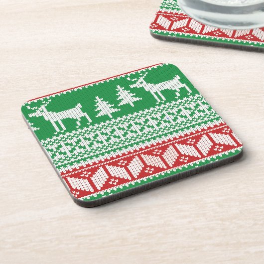 kerstpatroon bier onderzetter (Linkerzijde)