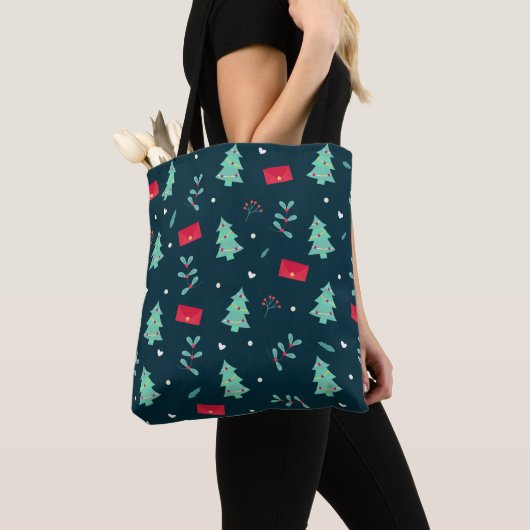 kerstpatroon, bomen en heilig; tote bag (Dichtbij)