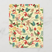 kerstpatroon briefkaart (Voorkant / Achterkant)