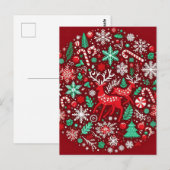 Kerstpatroon Briefkaart (Voorkant / Achterkant)