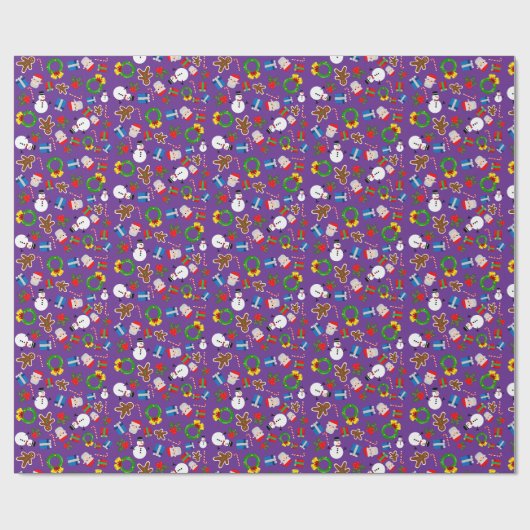 kerstpatroon cadeaupapier (Vlak)