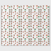 kerstpatroon cadeaupapier (Vlak)