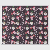 kerstpatroon cadeaupapier (Vlak)