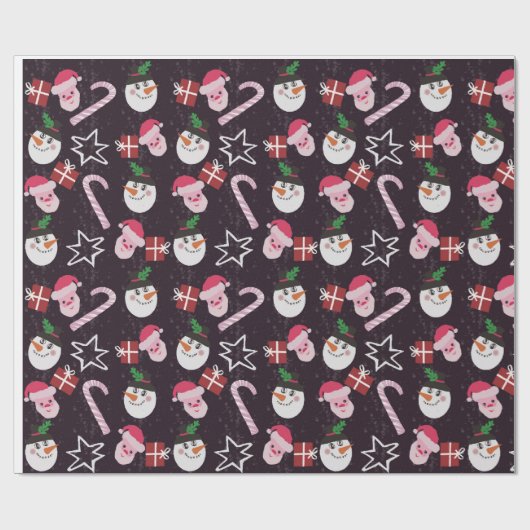 kerstpatroon cadeaupapier (Vlak)