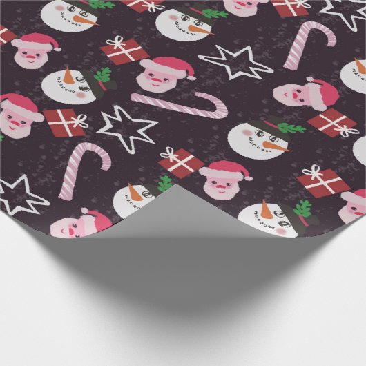 kerstpatroon cadeaupapier (Hoek)