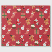 kerstpatroon cadeaupapier (Vlak)