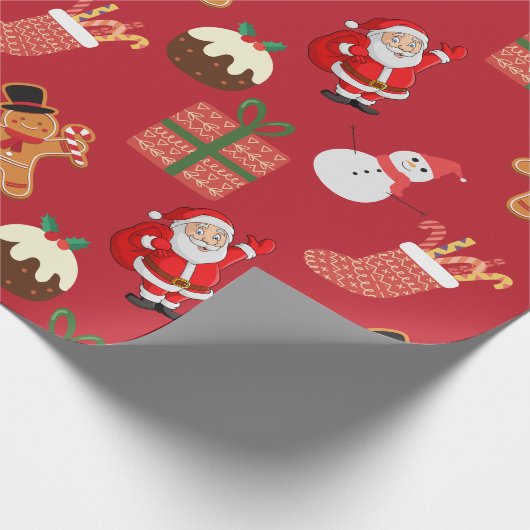 kerstpatroon cadeaupapier (Hoek)