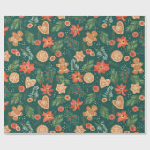  kerstpatroon cadeaupapier (Vlak)