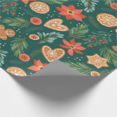  kerstpatroon cadeaupapier (Hoek)