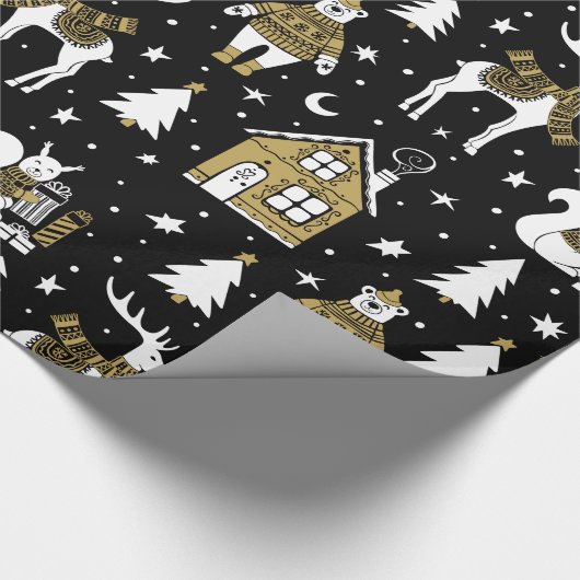 kerstpatroon cadeaupapier (Hoek)