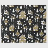 kerstpatroon cadeaupapier (Vlak)