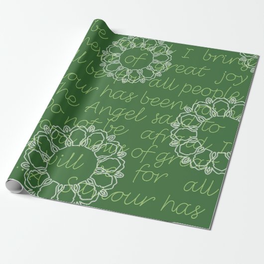 Kerstpatroon cadeaupapier (Uitgerold)