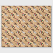  kerstpatroon cadeaupapier (Vlak)