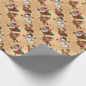  kerstpatroon cadeaupapier (Hoek)